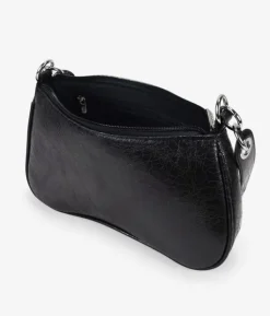 Bosanova Sacs Porté Épaule | Petits Sacs | Sac bandoulière noir avec anneaux sur la poignée