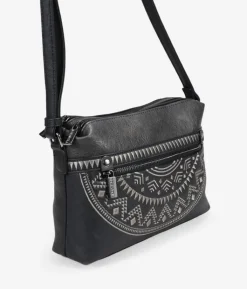 Bosanova Petits Sacs | Sacs À Bandoulière | Sac bandoulière noir avec double fermeture éclair
