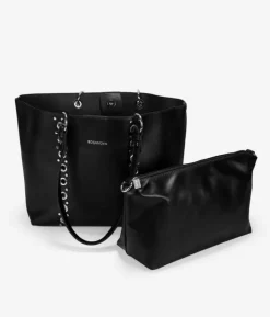 Bosanova Sacs Shopper | Sacs Porté Épaule | Sac bandoulière noir avec clous et poche intérieure