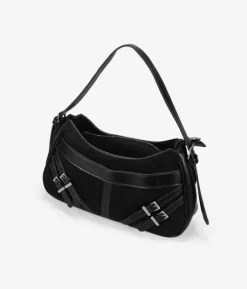 Bosanova Sacs Porté Épaule | Petits Sacs | Sac bandoulière noir avec boucles