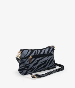 Bosanova Sacs Porté Épaule | Petits Sacs | Sac bandoulière noir effet zèbre