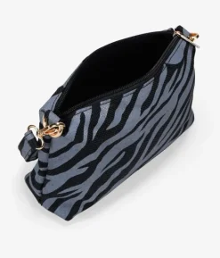 Bosanova Sacs Porté Épaule | Petits Sacs | Sac bandoulière noir effet zèbre