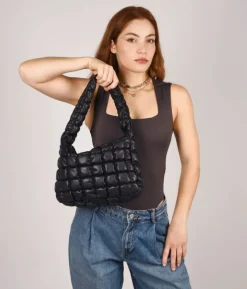 Bosanova Sacs Porté Épaule | Sac bandoulière noir matelassé