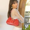 Bosanova Sacs Porté Épaule | Petits Sacs | Sac bandoulière rouge à rabat