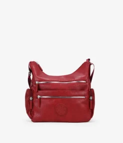 Bosanova Sacs À Bandoulière | Sac bandoulière rouge avec fermetures éclair