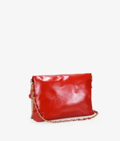Bosanova Sacs À Bandoulière | Sacs Porté Épaule | Sac bandoulière rouge avec rabat et chaîne