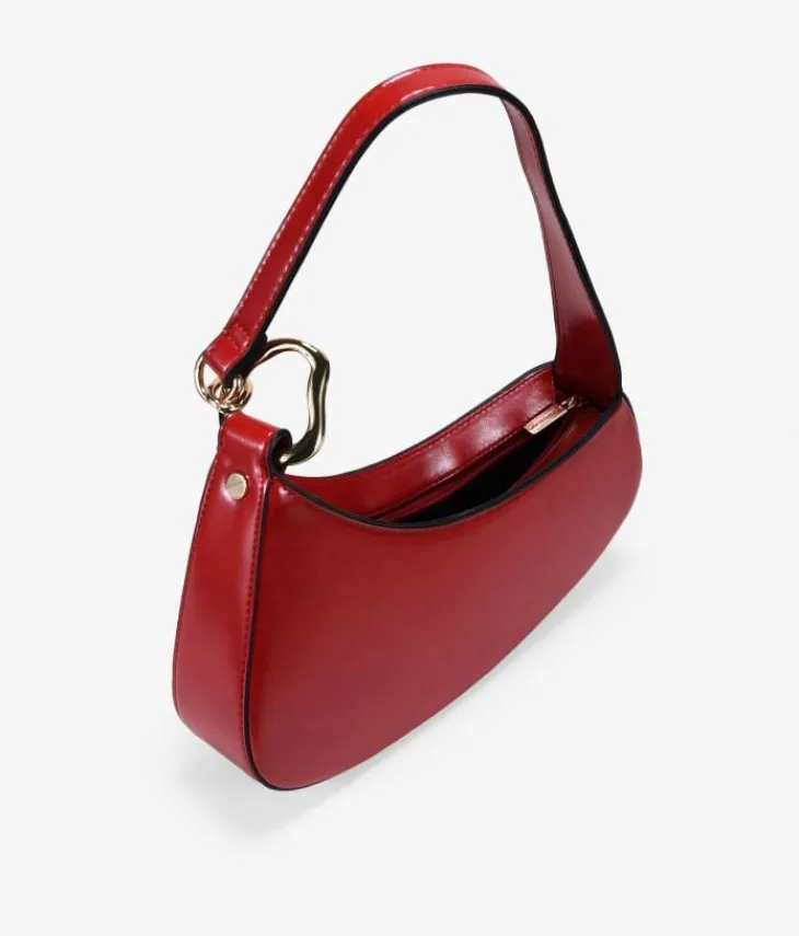 Bosanova Sacs Porté Épaule | Petits Sacs | Sac bandoulière rouge avec anneaux en métal