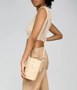 Bosanova Sacs À Bandoulière | Petits Sacs | Sac bandoulière sable avec applications métalliques
