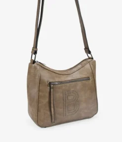 Bosanova Sacs À Bandoulière | Sac bandoulière taupe à clous