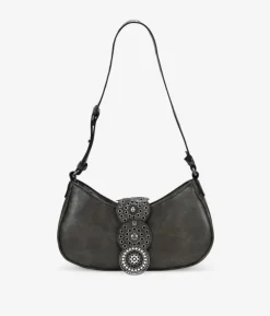 Bosanova Sacs Porté Épaule | Petits Sacs | Sac bandoulière taupe à rabat cowboy