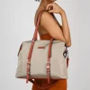 Bosanova Sacs Porté Épaule | Sacs Shopper | Sac bandoulière taupe avec anneaux en métal