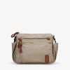 Bosanova Sacs À Bandoulière | Sac bandoulière taupe avec fermetures éclair en métal