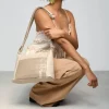 Bosanova Sacs À Bandoulière | Sac bandoulière taupe avec poche à imprimé léopard