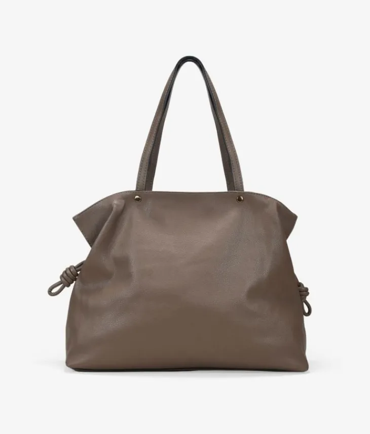 Bosanova Sacs Porté Épaule | Sac bandoulière taupe avec fermeture éclair