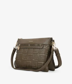 Bosanova Sacs À Bandoulière | Sac bandoulière taupe avec ceinture et gravure