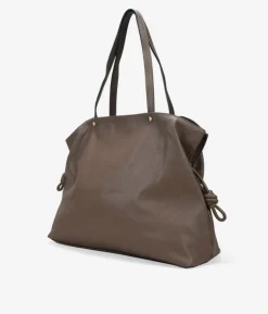 Bosanova Sacs Porté Épaule | Sac bandoulière taupe avec fermeture éclair