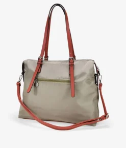 Bosanova Sacs Porté Épaule | Sacs Shopper | Sac bandoulière taupe avec anneaux en métal