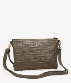 Bosanova Sacs À Bandoulière | Sac bandoulière taupe avec ceinture et gravure