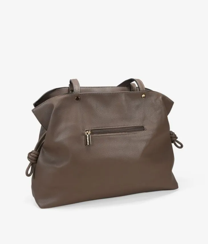 Bosanova Sacs Porté Épaule | Sac bandoulière taupe avec fermeture éclair