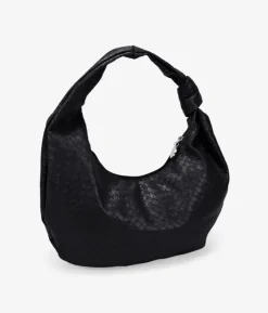 Bosanova Sacs Porté Épaule | Petits Sacs | Sac bandoulière tressé noir avec noeud