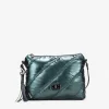 Bosanova Sacs À Bandoulière | Petits Sacs | Sac bandoulière vert avec surpiqûres matelassées