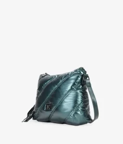Bosanova Sacs À Bandoulière | Petits Sacs | Sac bandoulière vert avec surpiqûres matelassées