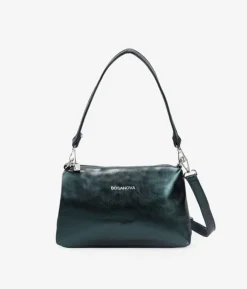 Bosanova Sacs À Bandoulière | Sacs Porté Épaule | Sac bandoulière vert métallisé avec fermeture éclair