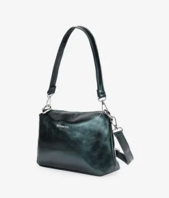 Bosanova Sacs À Bandoulière | Sacs Porté Épaule | Sac bandoulière vert métallisé avec fermeture éclair