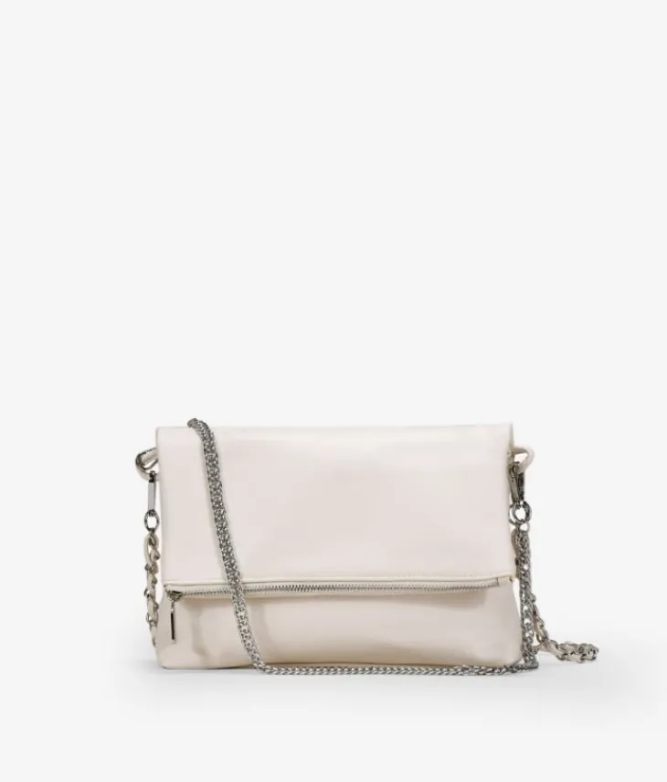 Bosanova Sacs À Bandoulière | Sacs Porté Épaule | Sac blanc avec rabat et chaîne