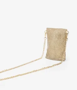 Bosanova Sacs À Bandoulière | Sac Minaudières | Sac brillant doré pour mobile