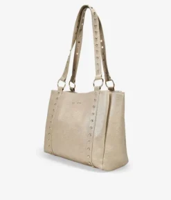 Bosanova Sacoche Pour Ordinateur Portable | Sacs Shopper | Sac cabas beige clouté pour ordinateur portable