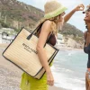 Bosanova Sacs Shopper | Sacs Raphia Et Crochet | Sac cabas en raphia beige avec fermeture éclair