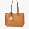 Bosanova Sacs Shopper | Sacs Porté Épaule | Sac cabas marron clair avec miroir