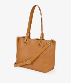 Bosanova Sacs Shopper | Sacs Porté Épaule | Sac cabas marron clair avec miroir