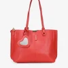 Bosanova Sacs Shopper | Sacs Porté Épaule | Sac cabas rouge avec miroir