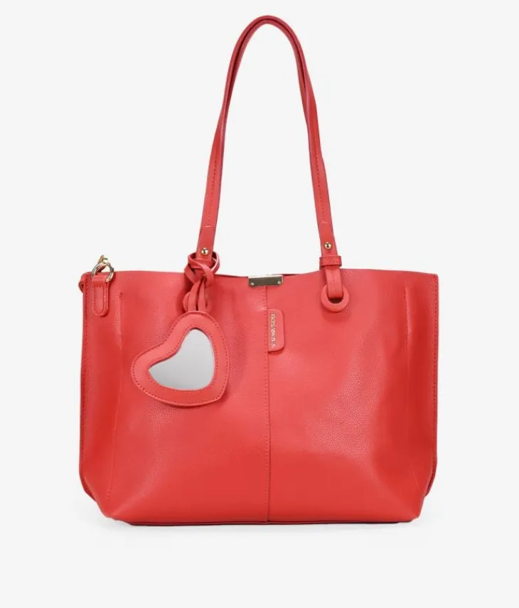 Bosanova Sacs Shopper | Sacs Porté Épaule | Sac cabas rouge avec miroir