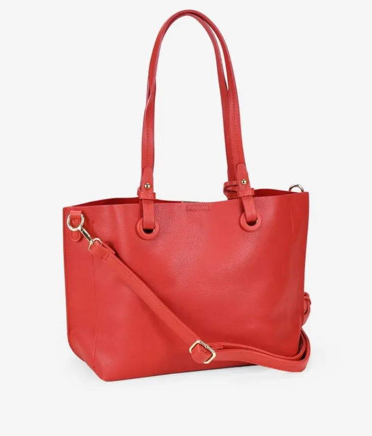 Bosanova Sacs Shopper | Sacs Porté Épaule | Sac cabas rouge avec miroir