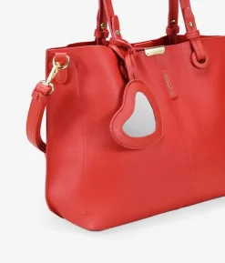 Bosanova Sacs Shopper | Sacs Porté Épaule | Sac cabas rouge avec miroir
