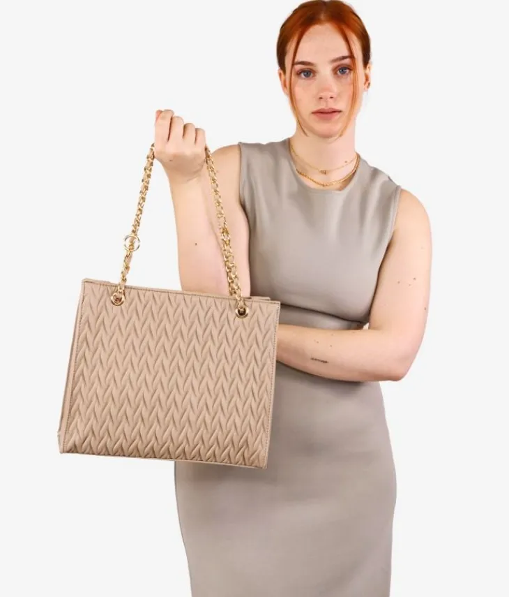 Bosanova Sacs Shopper | Sacs Porté Épaule | Sac cabas Stone avec chaîne
