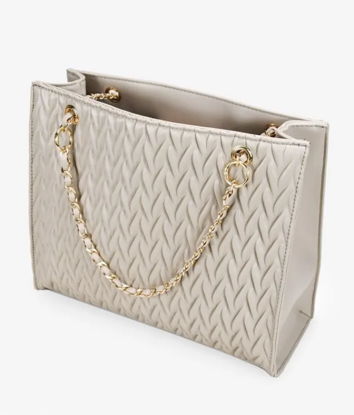 Bosanova Sacs Shopper | Sacs Porté Épaule | Sac cabas Stone avec chaîne