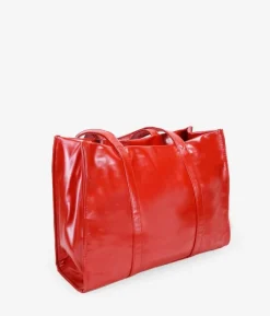 Bosanova Sacs Shopper | Sacs Porté Épaule | Sac cabas zippé rouge
