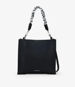 Bosanova Sacs À Bandoulière | Sacs Porté Épaule | Sac carré noir avec anse mouchoir