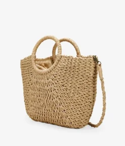 Bosanova Sacs Raphia Et Crochet | Sacs À Main | Sac croissant en raphia camel
