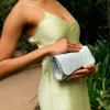 Bosanova Sac Minaudières | Petits Sacs | Sac de fête argenté à rabat plissé