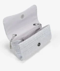 Bosanova Sac Minaudières | Petits Sacs | Sac de fête argenté à rabat plissé