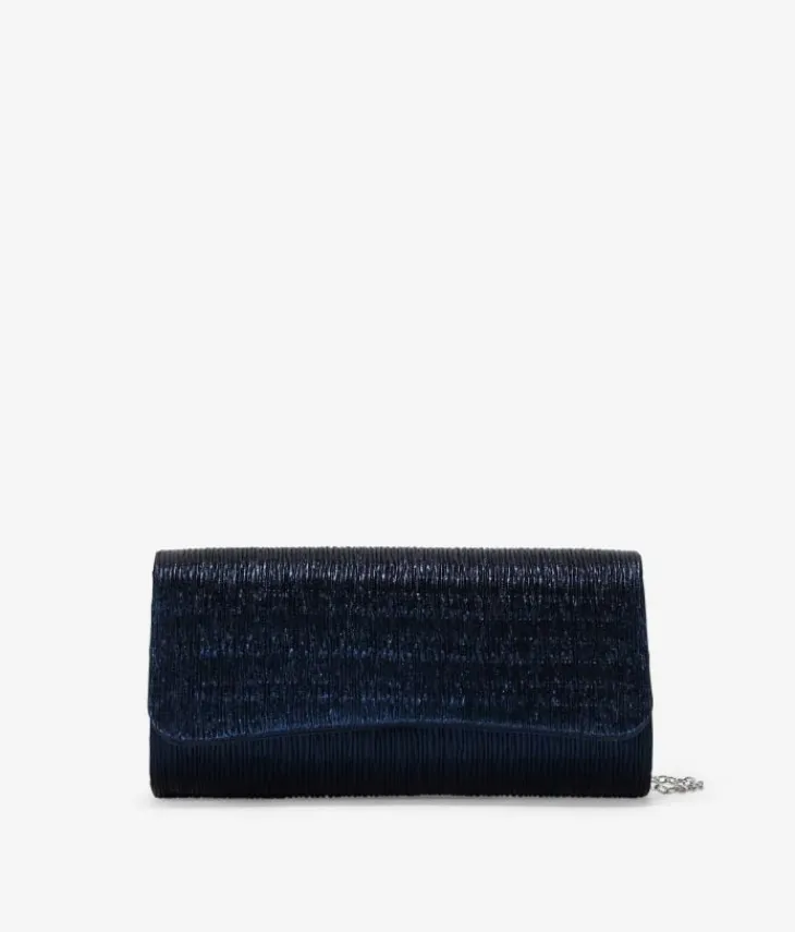 Bosanova Sac Minaudières | Petits Sacs | Sac de fête bleu à rabat plissé