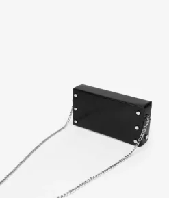Bosanova Sac Minaudières | Petits Sacs | Sac de fête noir avec rabat et métal