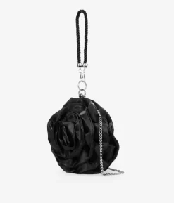 Bosanova Sac Minaudières | Petits Sacs | Sac de fête noir en forme de fleur