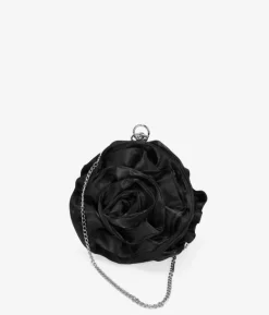 Bosanova Sac Minaudières | Petits Sacs | Sac de fête noir en forme de fleur