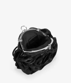Bosanova Sac Minaudières | Petits Sacs | Sac de fête noir en forme de fleur